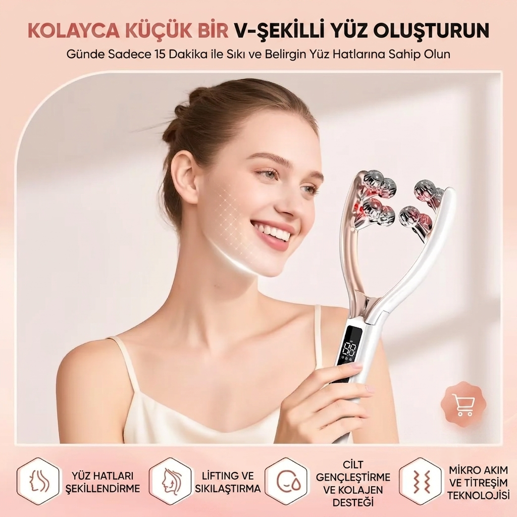 V-Luxe Contour Yüz Şekillendirici Mikroakım Masaj Aleti